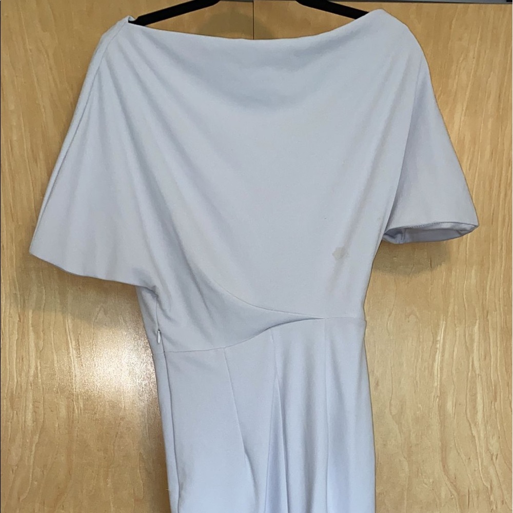 ALEXIA ADMOR Olivia Draped One-shoulder Dress In Sky Blue - Picture 7 of 13